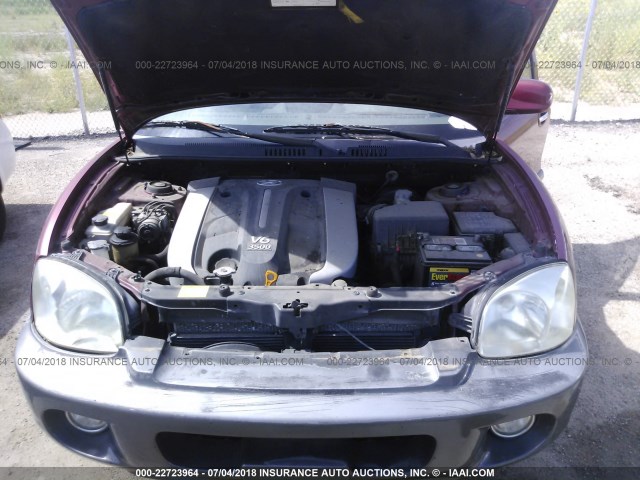 KM8SC73E04U794329 - 2004 HYUNDAI SANTA FE GLS/LX PURPLE photo 10