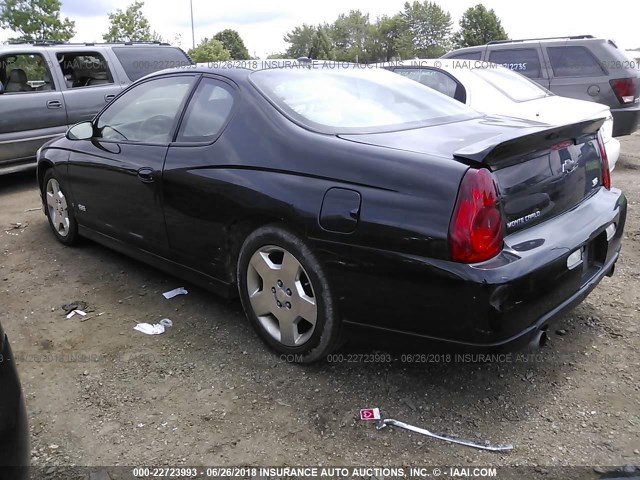 2G1WL15C779418428 - 2007 CHEVROLET MONTE CARLO SS შავი ფოტო 3