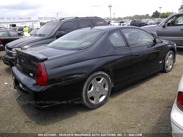 2G1WL15C779418428 - 2007 CHEVROLET MONTE CARLO SS BLACK photo 4