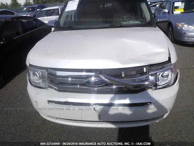 2FMHK6DT3ABA51234 - 2010 FORD FLEX LIMITED WHITE photo 6