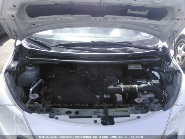 3N1CE2CP2EL369040 - 2014 NISSAN VERSA NOTE S/S PLUS/SV/SL SILVER photo 10