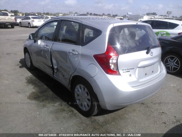 3N1CE2CP2EL369040 - 2014 NISSAN VERSA NOTE S/S PLUS/SV/SL SILVER photo 3
