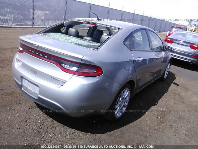 1C3CDFCB6FD406520 - 2015 DODGE DART LIMITED SILVER photo 4