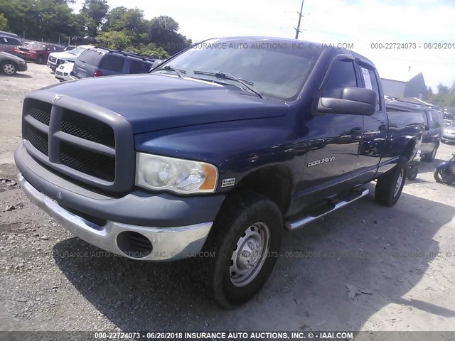 3D7KU28D34G139577 - 2004 DODGE RAM 2500 ST/SLT BLUE photo 2