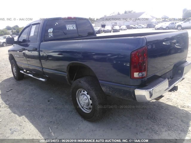 3D7KU28D34G139577 - 2004 DODGE RAM 2500 ST/SLT BLUE photo 3