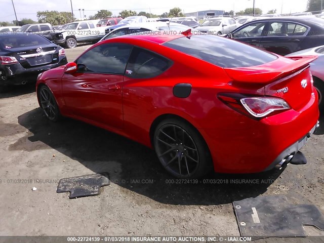 KMHHU6KJ5DU094967 - 2013 HYUNDAI GENESIS COUPE 3.8L RED photo 3