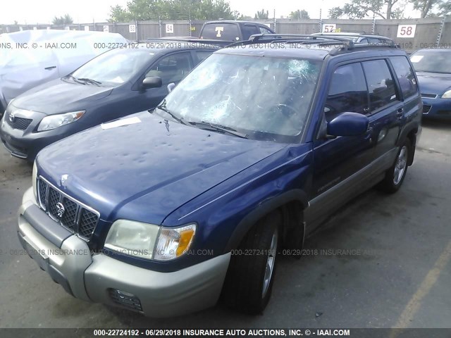 JF1SF65511H732712 - 2001 SUBARU FORESTER S BLUE photo 2