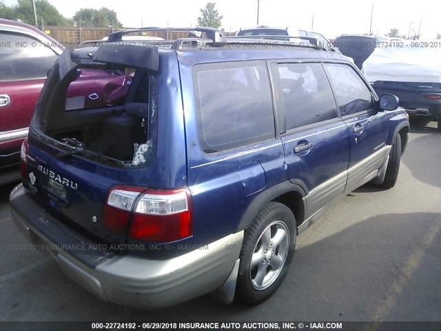 JF1SF65511H732712 - 2001 SUBARU FORESTER S BLUE photo 4