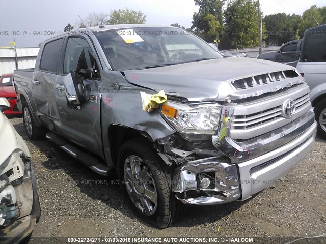 5TFGY5F18EX164146 - 2014 TOYOTA TUNDRA CREWMAX PLATINUM Silber Foto 1