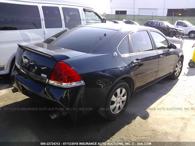 2G1WS553881197352 - 2008 CHEVROLET IMPALA POLICE BLUE photo 4