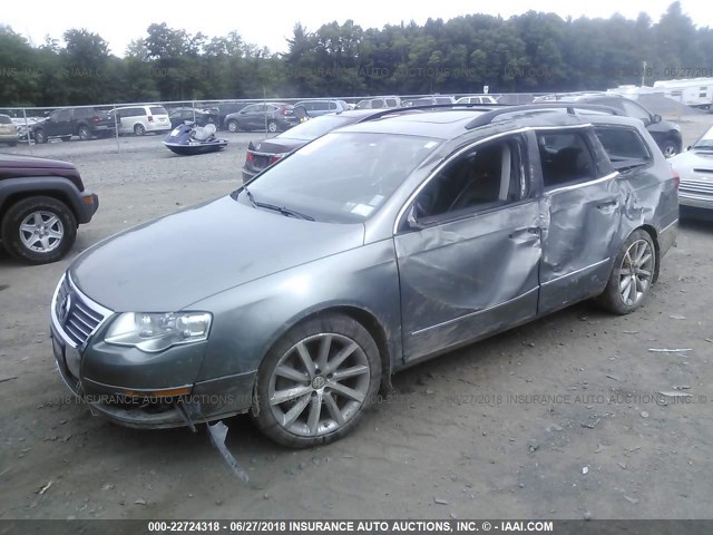 WVWRU73C58E020219 - 2008 VOLKSWAGEN PASSAT WAGON VR6 4MOTION GREEN photo 2