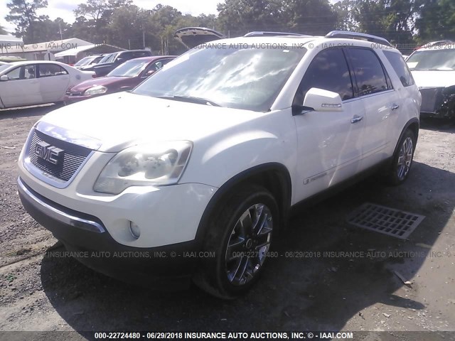 1GKER33727J111423 - 2007 GMC ACADIA SLT-2 WHITE photo 2