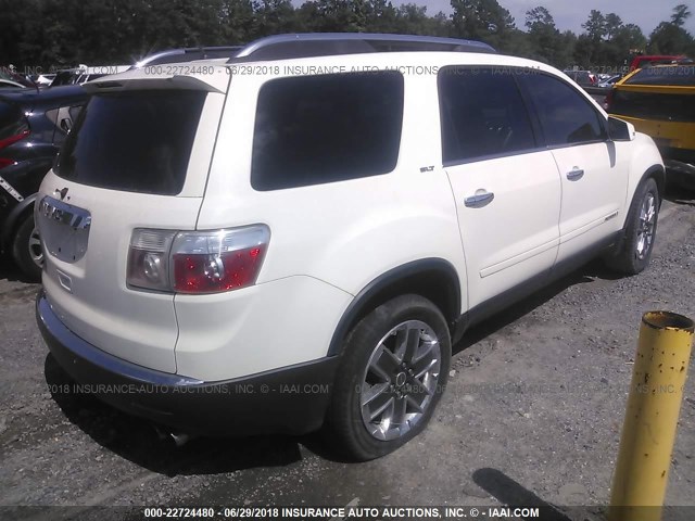 1GKER33727J111423 - 2007 GMC ACADIA SLT-2 WHITE photo 4