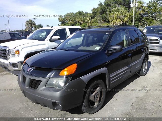 3G7DA03E11S539922 - 2001 PONTIAC AZTEK BLACK photo 2