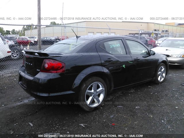 1C3CDZCG9DN682906 - 2013 DODGE AVENGER SXT BLACK photo 4