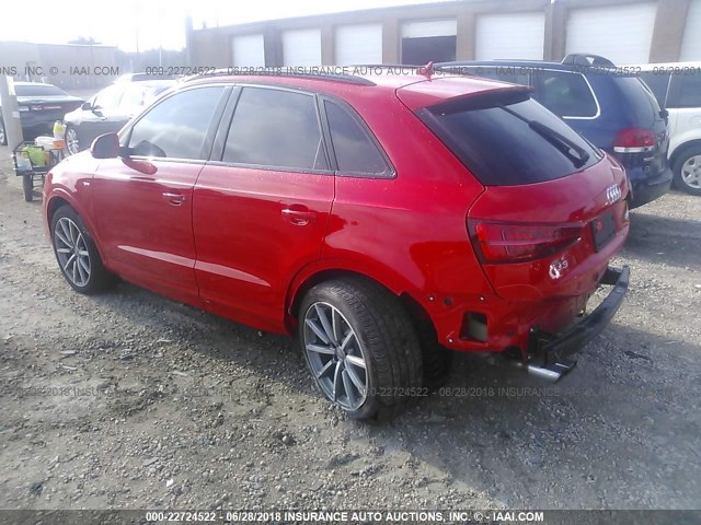 WA1JCCFS9JR010121 - 2018 AUDI Q3 PREMIUM PLUS RED photo 3