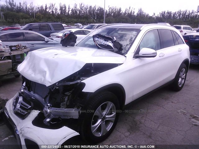 WDC0G4JB2JV059262 - 2018 MERCEDES-BENZ GLC 300 WHITE photo 2