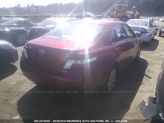 JTNBB46K473015981 - 2007 TOYOTA CAMRY NEW GENERAT HYBRID RED photo 4