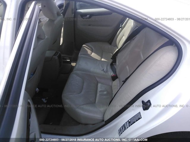 YV1RS612952470280 - 2005 VOLVO S60 WHITE photo 8