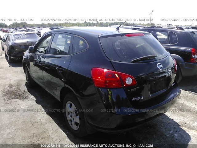 JN8AS58V28W126093 - 2008 NISSAN ROGUE S/SL BLACK photo 3