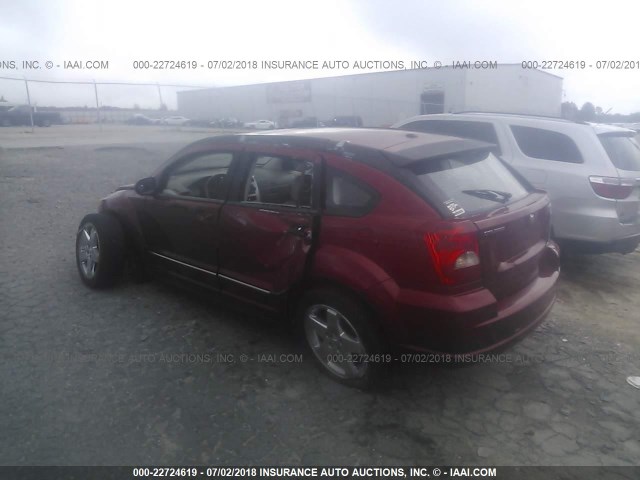 1B3HE78K77D137587 - 2007 DODGE CALIBER R/T RED photo 3