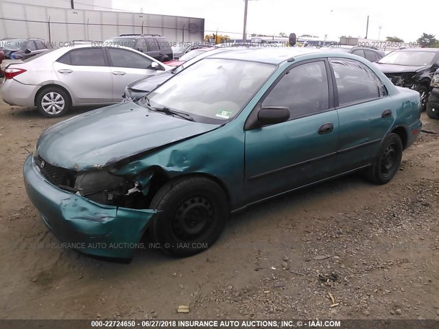 JM1BC1412V0128899 - 1997 MAZDA PROTEGE DX/LX/ES GREEN photo 2