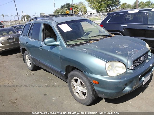 KM8SC83D01U091791 - 2001 HYUNDAI SANTA FE GLS/LX GREEN photo 1