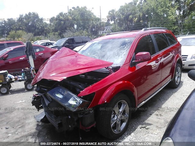 3C4PDCGG7GT199505 - 2016 DODGE JOURNEY CROSSROAD RED photo 2