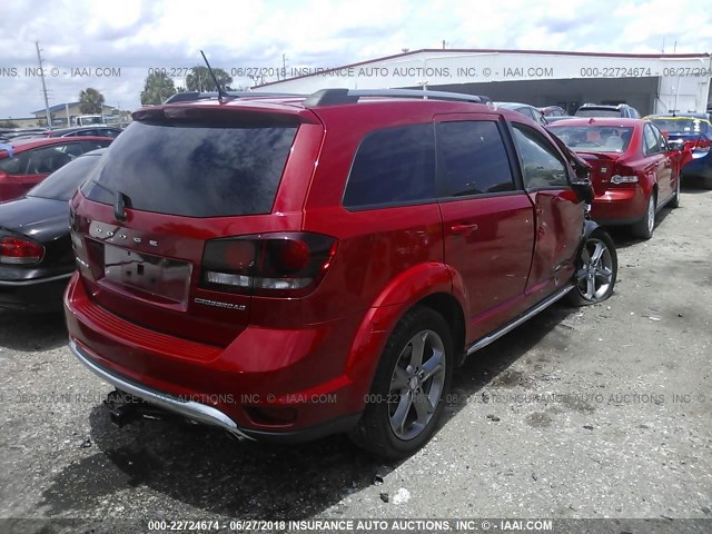 3C4PDCGG7GT199505 - 2016 DODGE JOURNEY CROSSROAD RED photo 4