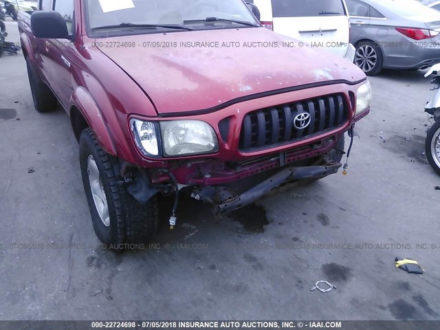 5TEGM92N54Z461751 - 2004 TOYOTA TACOMA DOUBLE CAB PRERUNNER RED photo 6
