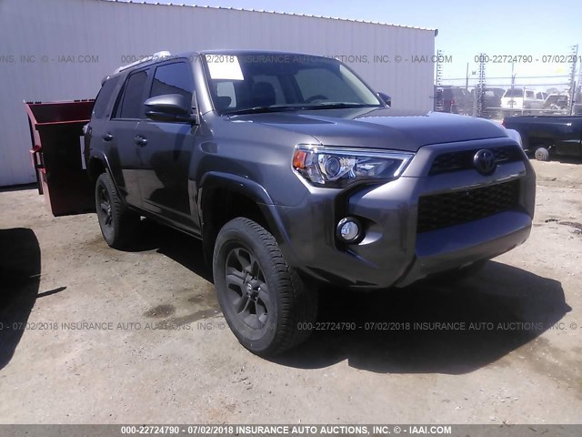 JTEBU5JR5G5345296 - 2016 TOYOTA 4RUNNER SR5 PREM/LTDL/TRAIL/TRD GRAY photo 1