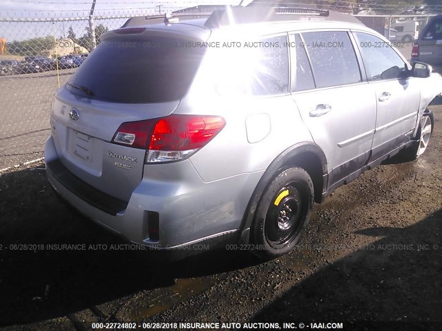 4S4BRBLC1E3257007 - 2014 SUBARU OUTBACK 2.5I LIMITED SILVER photo 4