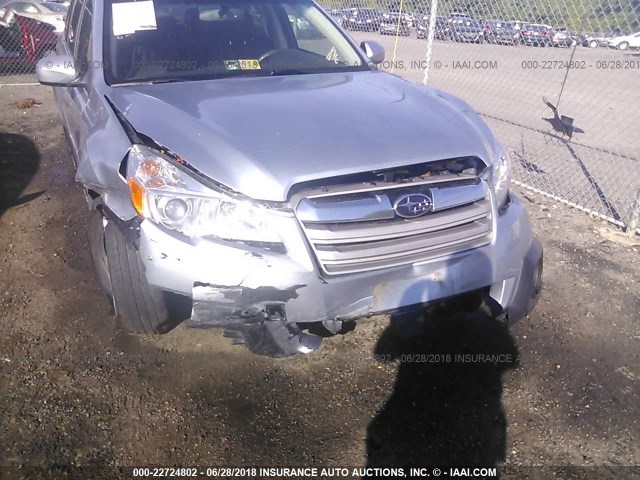 4S4BRBLC1E3257007 - 2014 SUBARU OUTBACK 2.5I LIMITED SILVER photo 6