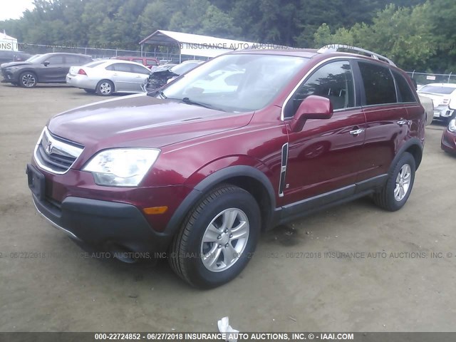 3GSDL43N18S639648 - 2008 SATURN VUE XE RED photo 2