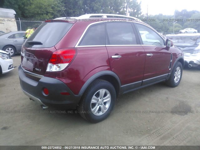 3GSDL43N18S639648 - 2008 SATURN VUE XE RED photo 4