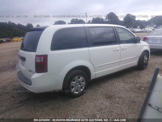 2D4RN4DEXAR179132 - 2010 DODGE GRAND CARAVAN SE WHITE photo 4