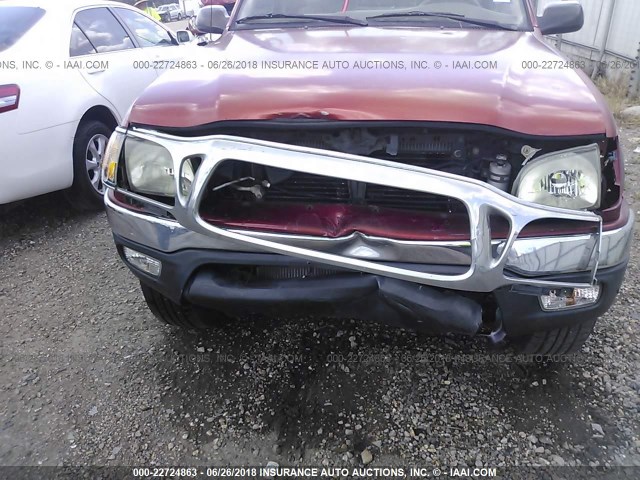 5TENM92N81Z858924 - 2001 TOYOTA TACOMA PRERUNNER RED photo 6