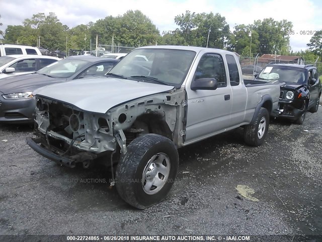 5TESM92N32Z079449 - 2002 TOYOTA TACOMA XTRACAB PRERUNNER SILVER photo 2