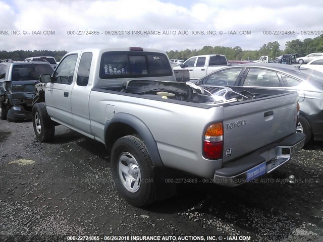 5TESM92N32Z079449 - 2002 TOYOTA TACOMA XTRACAB PRERUNNER ვერცხლისფერი ფოტო 3