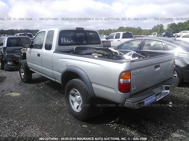 5TESM92N32Z079449 - 2002 TOYOTA TACOMA XTRACAB PRERUNNER SILVER photo 3