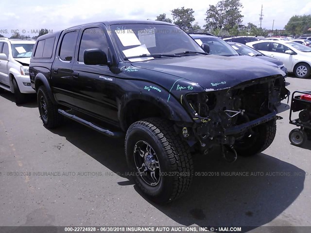 5TEHN72N22Z043134 - 2002 TOYOTA TACOMA DOUBLE CAB 黑色 照片 1