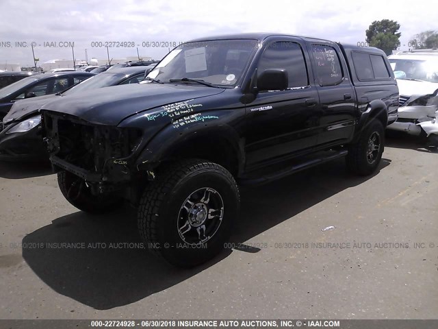 5TEHN72N22Z043134 - 2002 TOYOTA TACOMA DOUBLE CAB 黑色 照片 2