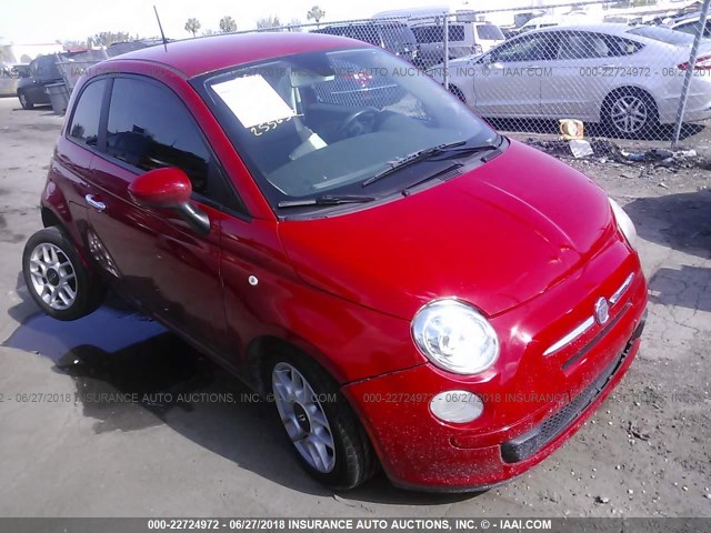 3C3CFFAR6DT511477 - 2013 FIAT 500 POP RED photo 1