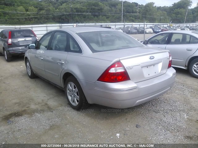 1FAFP24116G136485 - 2006 FORD FIVE HUNDRED SEL SILVER photo 3