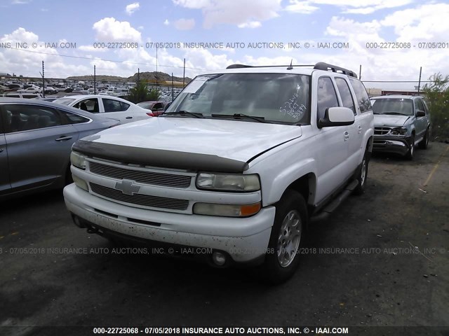 3GNFK16Z85G279112 - 2005 CHEVROLET SUBURBAN K1500 WHITE photo 2