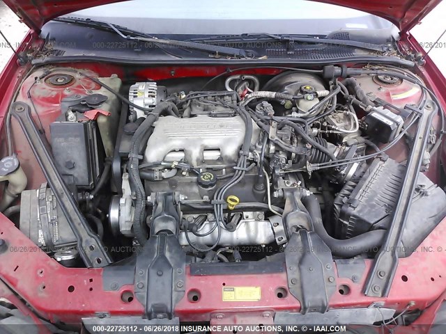 1G2WJ52M2XF332182 - 1999 PONTIAC GRAND PRIX SE RED photo 10