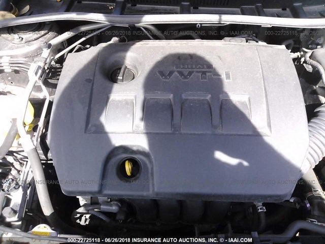 5YFBU4EE4DP168129 - 2013 TOYOTA COROLLA S/LE ნაცრისფერი ფოტო 10