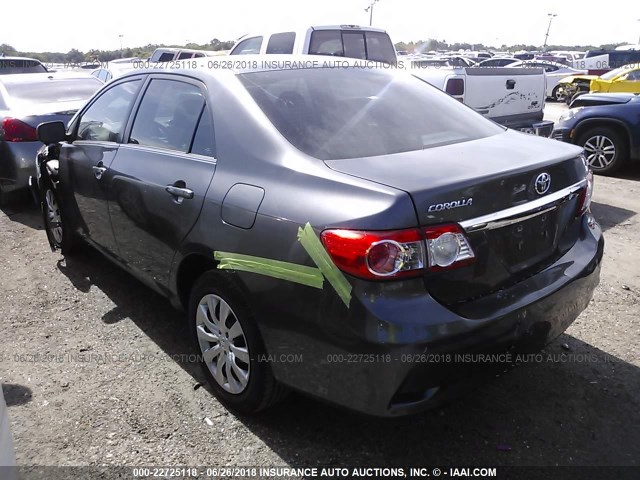 5YFBU4EE4DP168129 - 2013 TOYOTA COROLLA S/LE ნაცრისფერი ფოტო 3