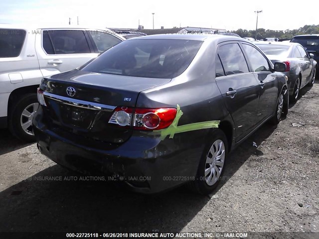5YFBU4EE4DP168129 - 2013 TOYOTA COROLLA S/LE ნაცრისფერი ფოტო 4