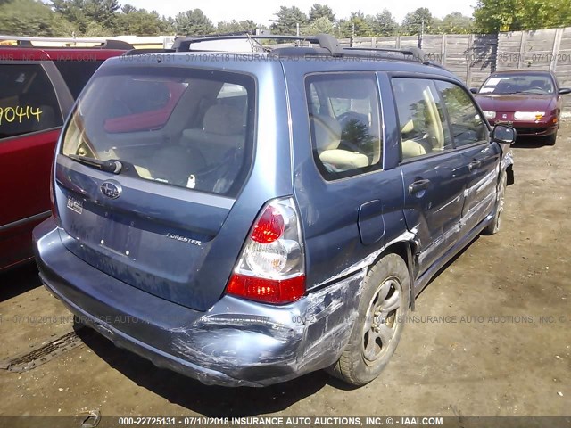 JF1SG63667H725630 - 2007 SUBARU FORESTER 2.5X/SPORTS 2.5X BLUE photo 4